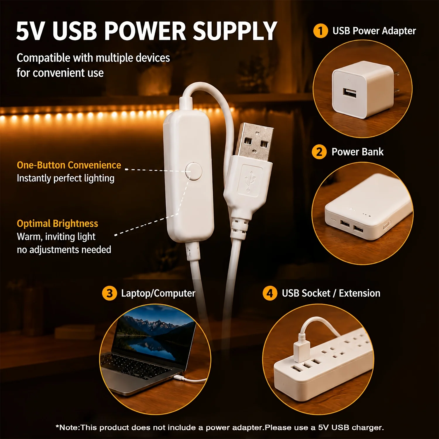 LED Strip Lights USB Button Co - Lighting Decoration Ideas ulasan dan harga