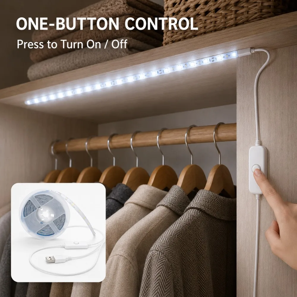 LED Strip Lights USB Button Co - Lighting Decoration Ideas ulasan dan harga