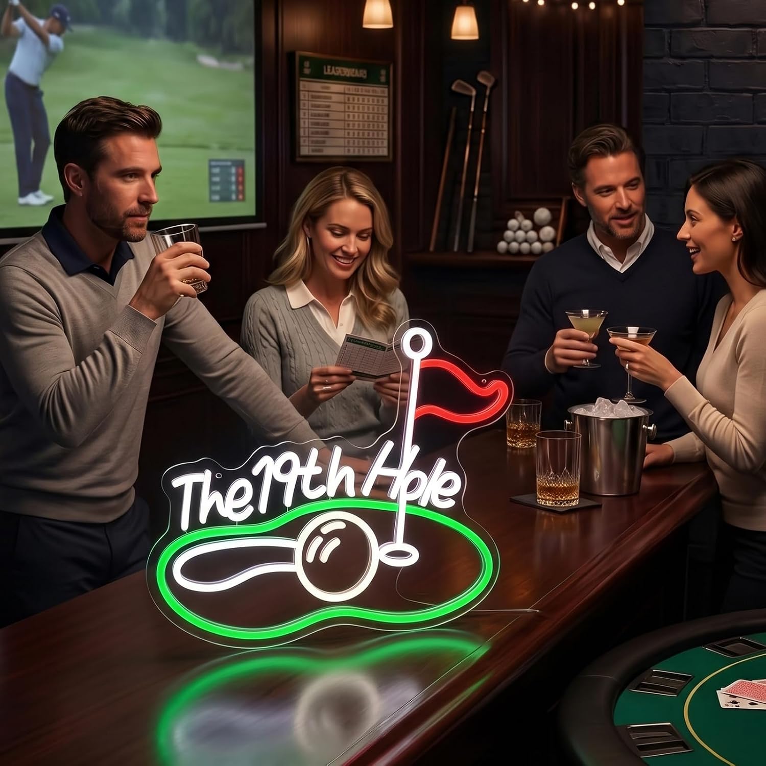 The 19th Hole Golf LED Neon Si - Lighting Christmas Decor ulasan dan harga