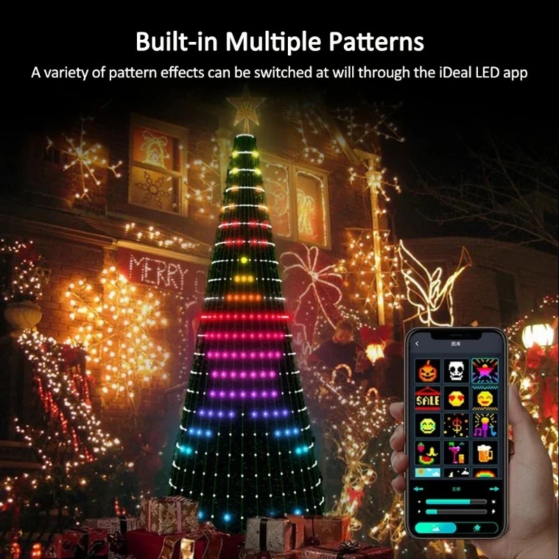 Christmas Star Tree Lights RGB - Lighting Decoration Ideas ulasan dan harga