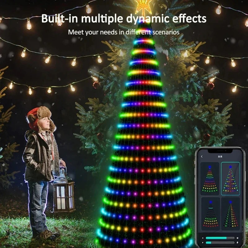 Christmas Star Tree Lights RGB - Lighting Decoration Ideas ulasan dan harga