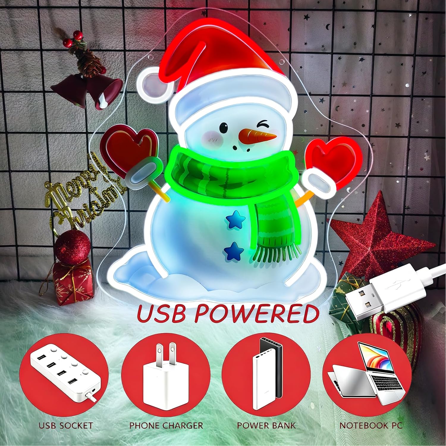 Waving Christmas Snowman LED N - Lighting Christmas Decor ulasan dan harga