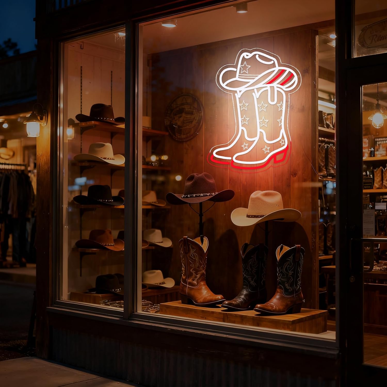 Cowboy Boots and Hat LED Neon  - Lighting Decoration Ideas ulasan dan harga