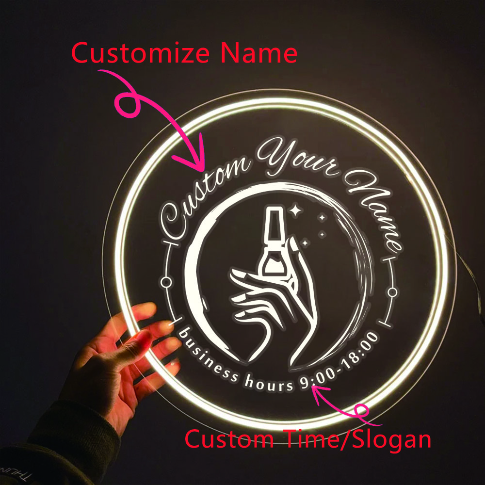 1PC Round Shape Nail Art Theme - Lighting Decoration Ideas ulasan dan harga
