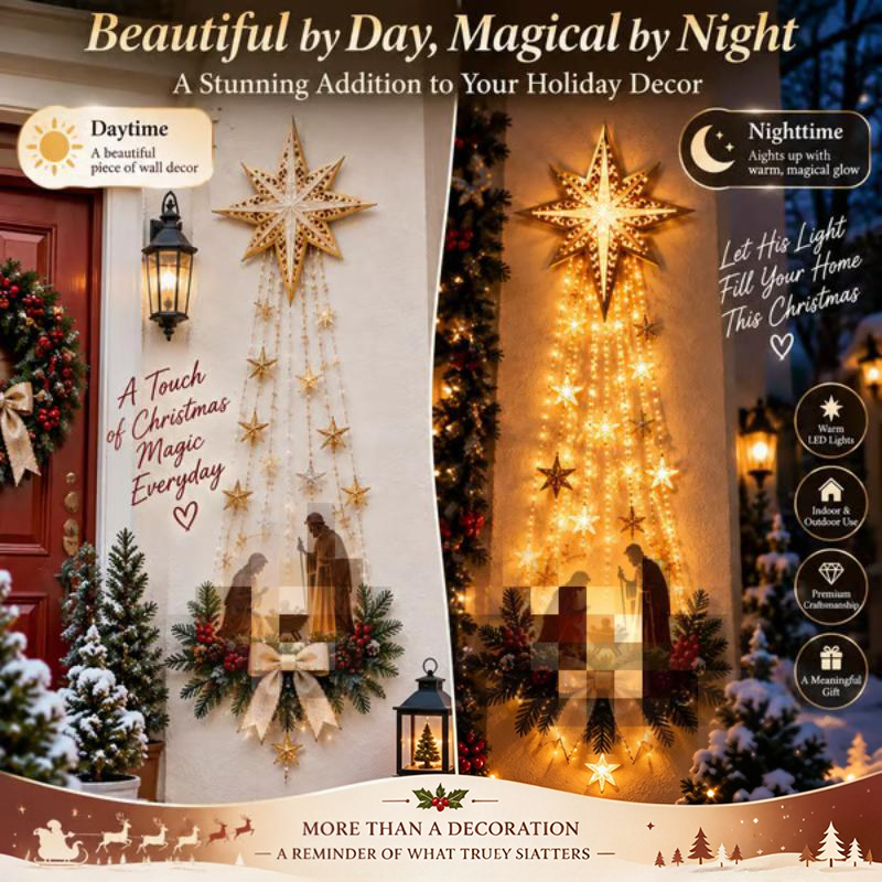 Bethlehem Star LED Wall Hangin - Lighting Christmas Decor ulasan dan harga